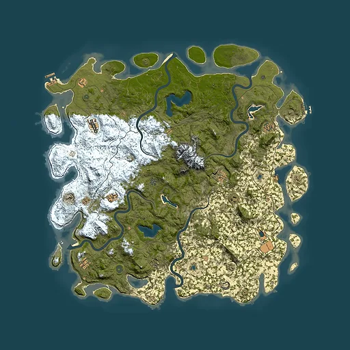 Rust map seed 765666258, 5700x5700m top-down preview
