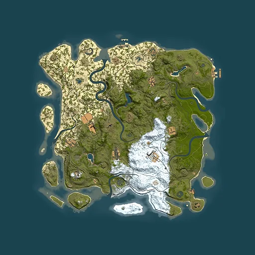 Rust map seed 1294190624, 4550x4550m top-down preview