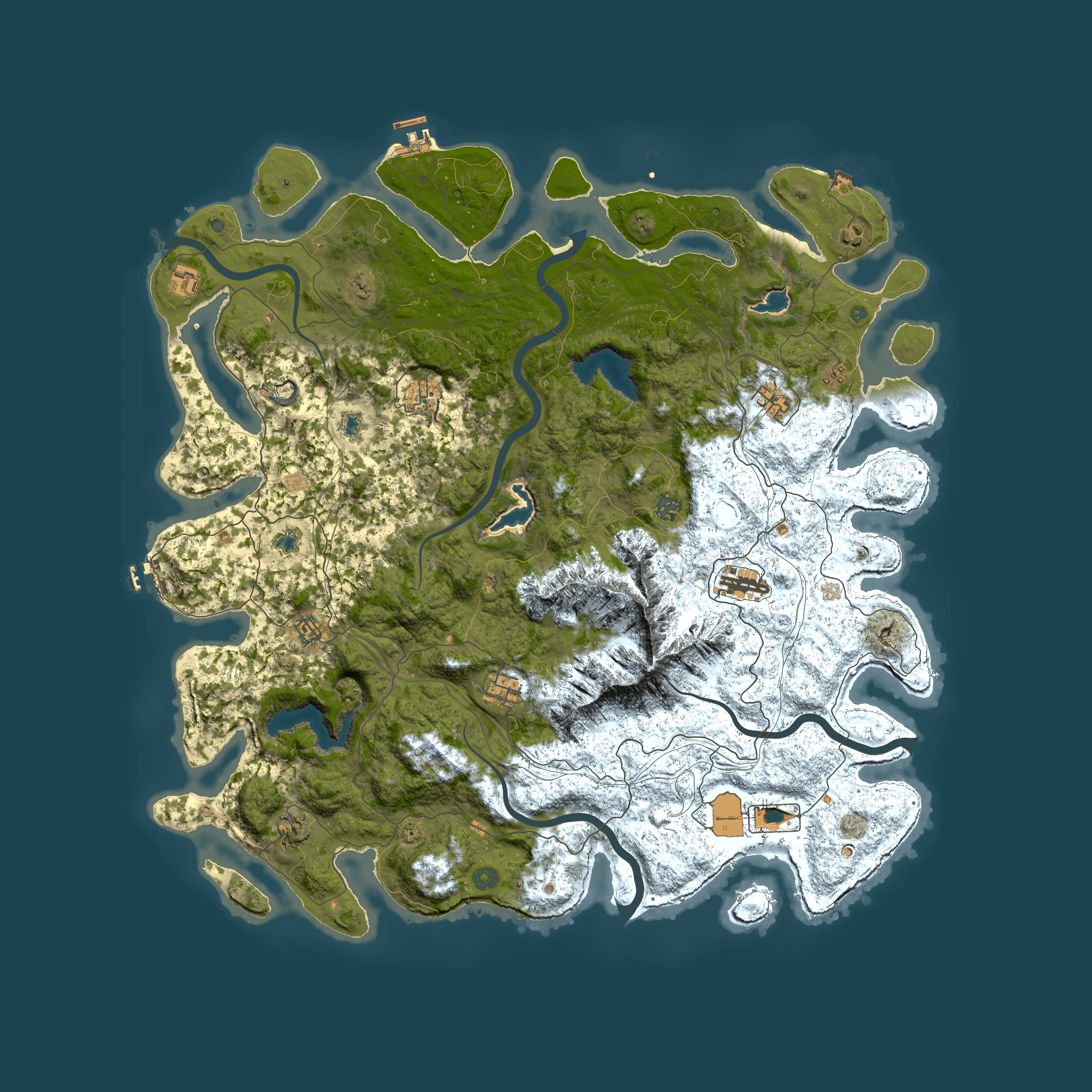 Full top-down render of Rust map seed 583330120, 5250x5250m