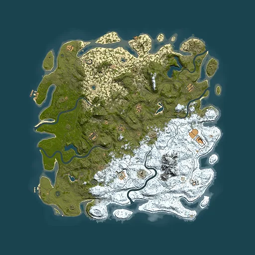 Rust map seed 683462091, 5800x5800m top-down preview