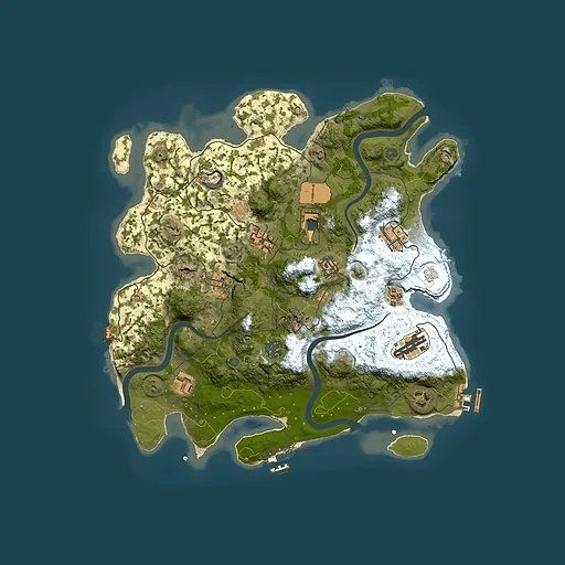 Rust map seed 495795906, 3600x3600m top-down preview