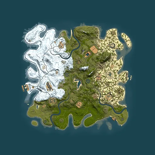 Rust map seed 2040823921, 4000x4000m top-down preview