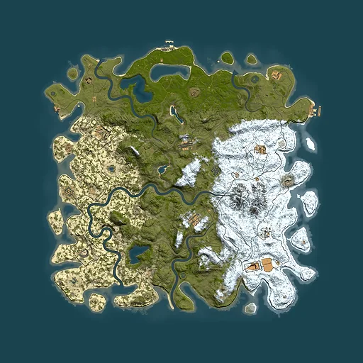 Rust map seed 1852846342, 5600x5600m top-down preview