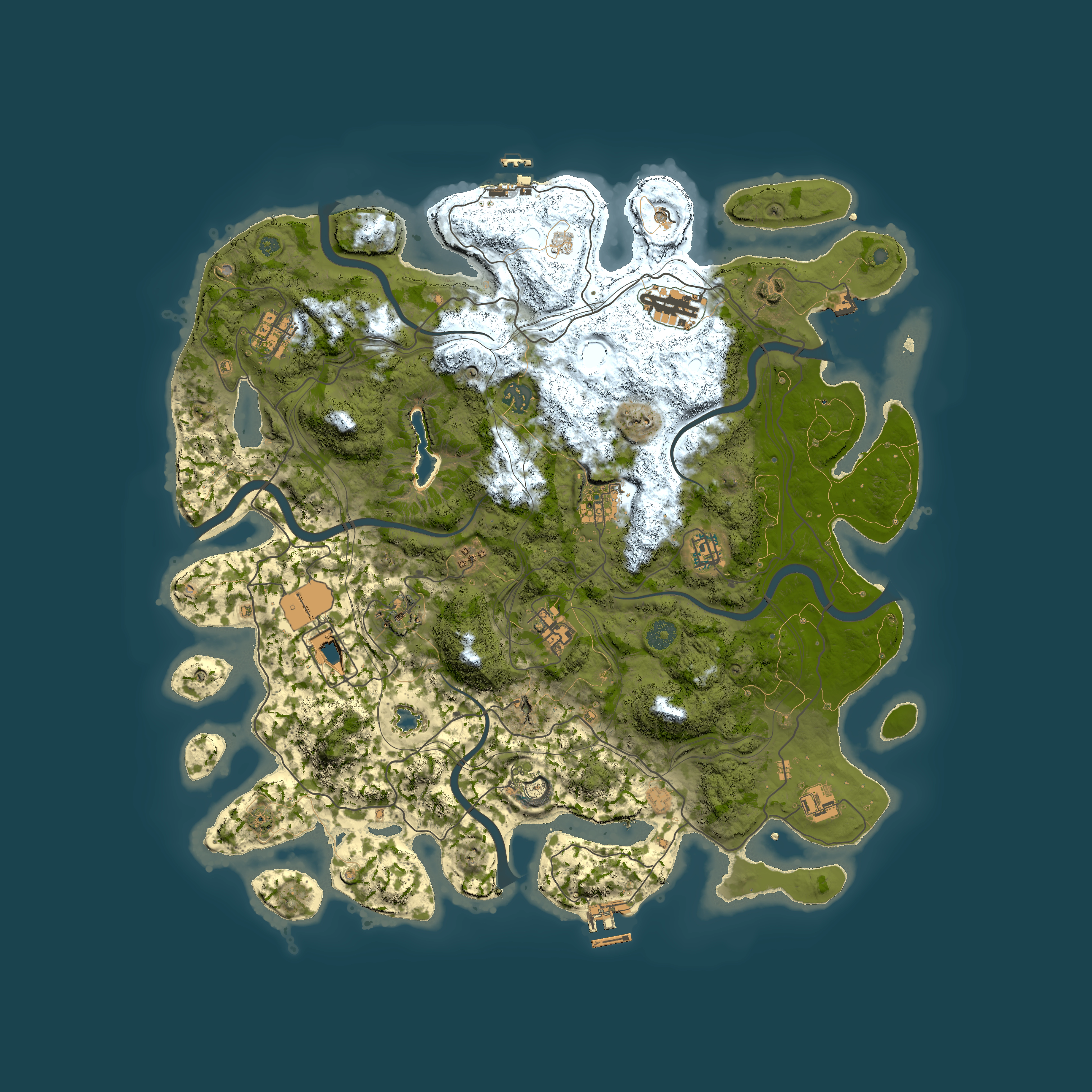 Full top-down render of Rust map seed 152153626, 4350x4350m