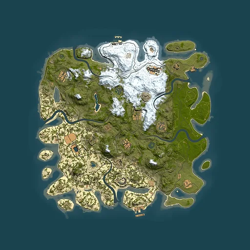 Rust map seed 152153626, 4350x4350m top-down preview