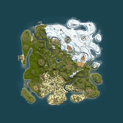 Rust map seed 419154871, 4000x4000m top-down preview