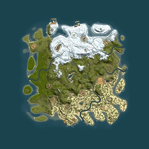 Rust map seed 1774826983, 4350x4350m top-down preview