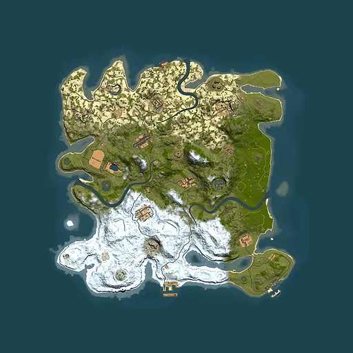 Rust map seed 48456066, 3900x3900m top-down preview