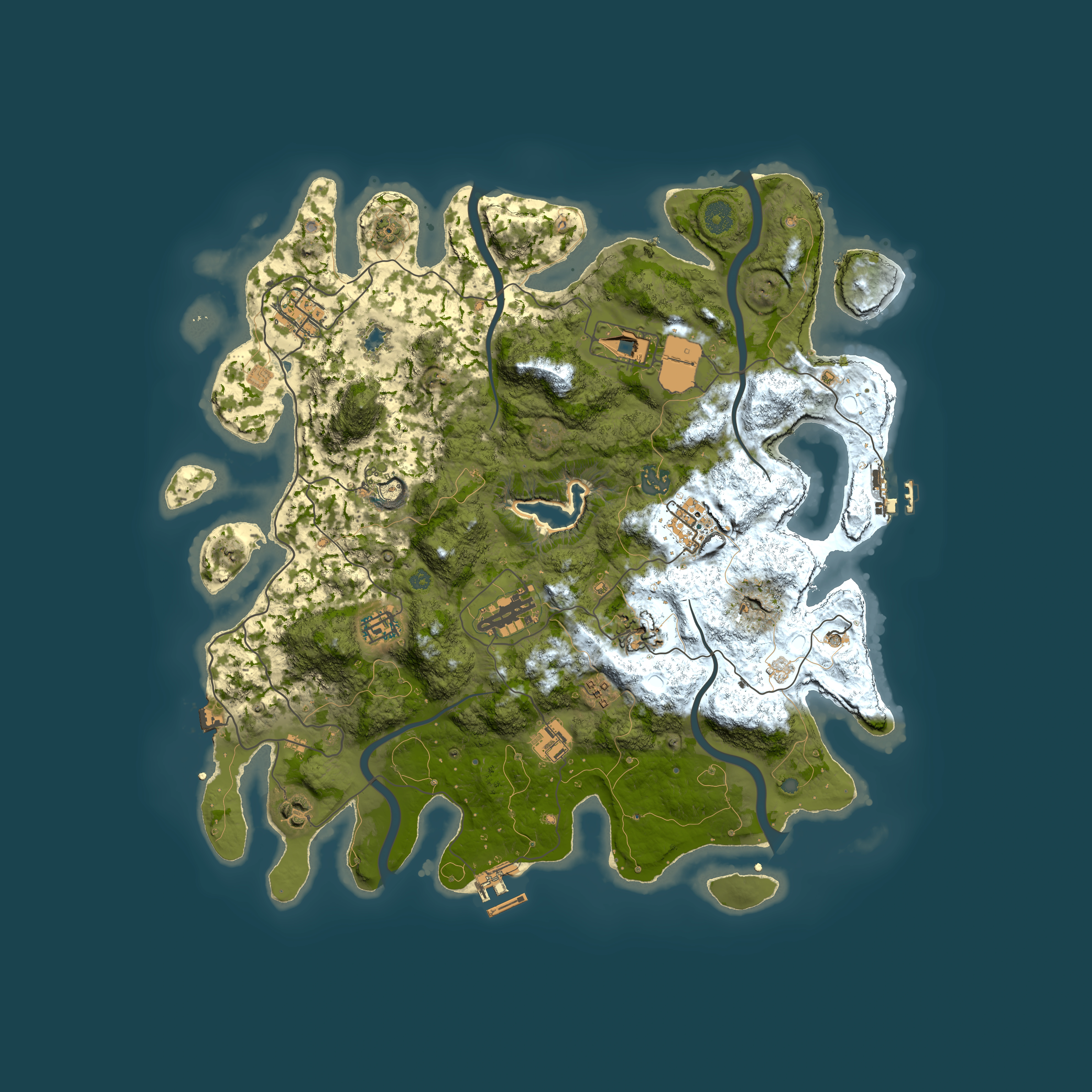 Full top-down render of Rust map seed 447194198, 4050x4050m