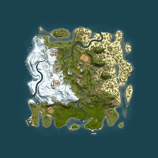 Rust map seed 561342205, 3750x3750m top-down preview