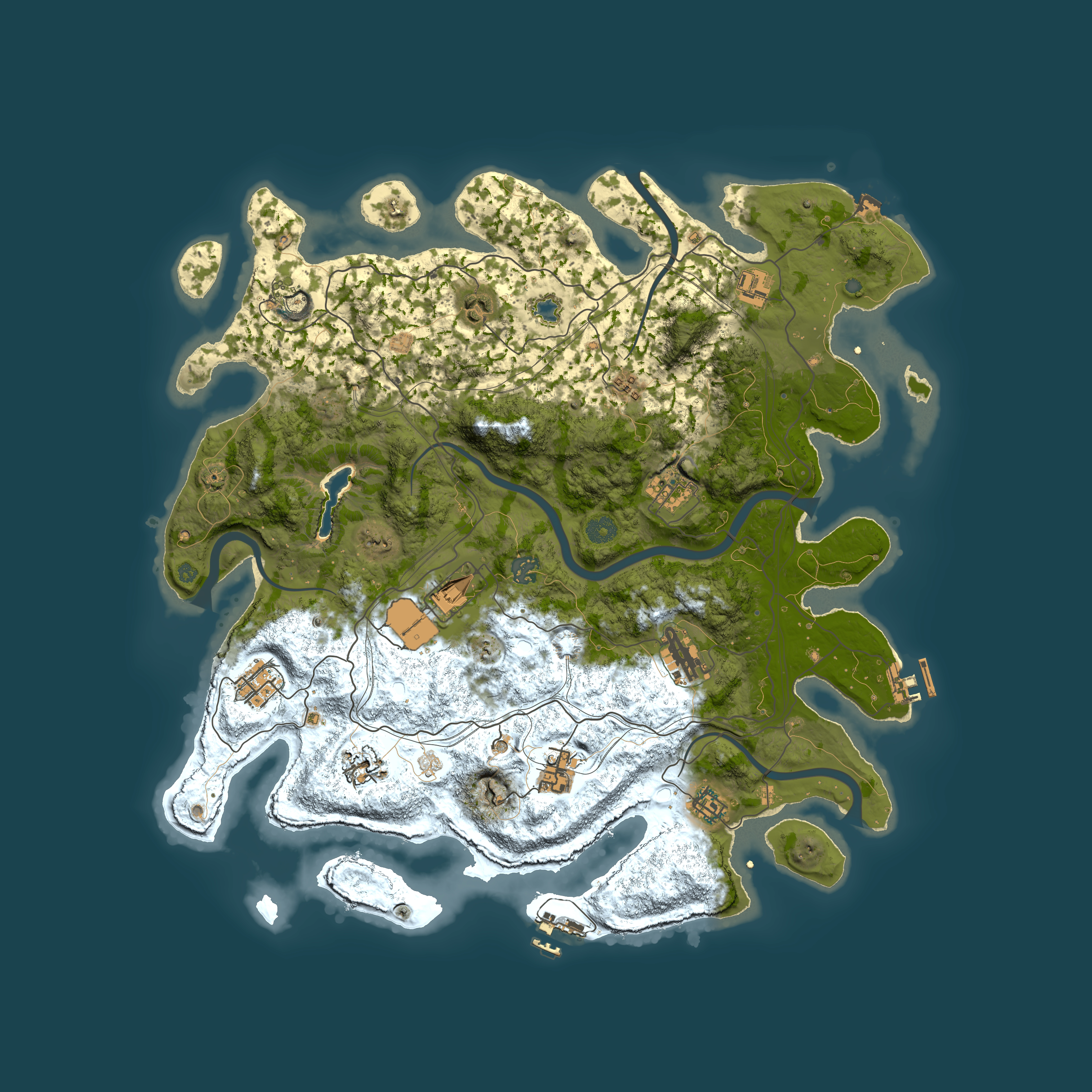 Full top-down render of Rust map seed 1901327174, 4400x4400m