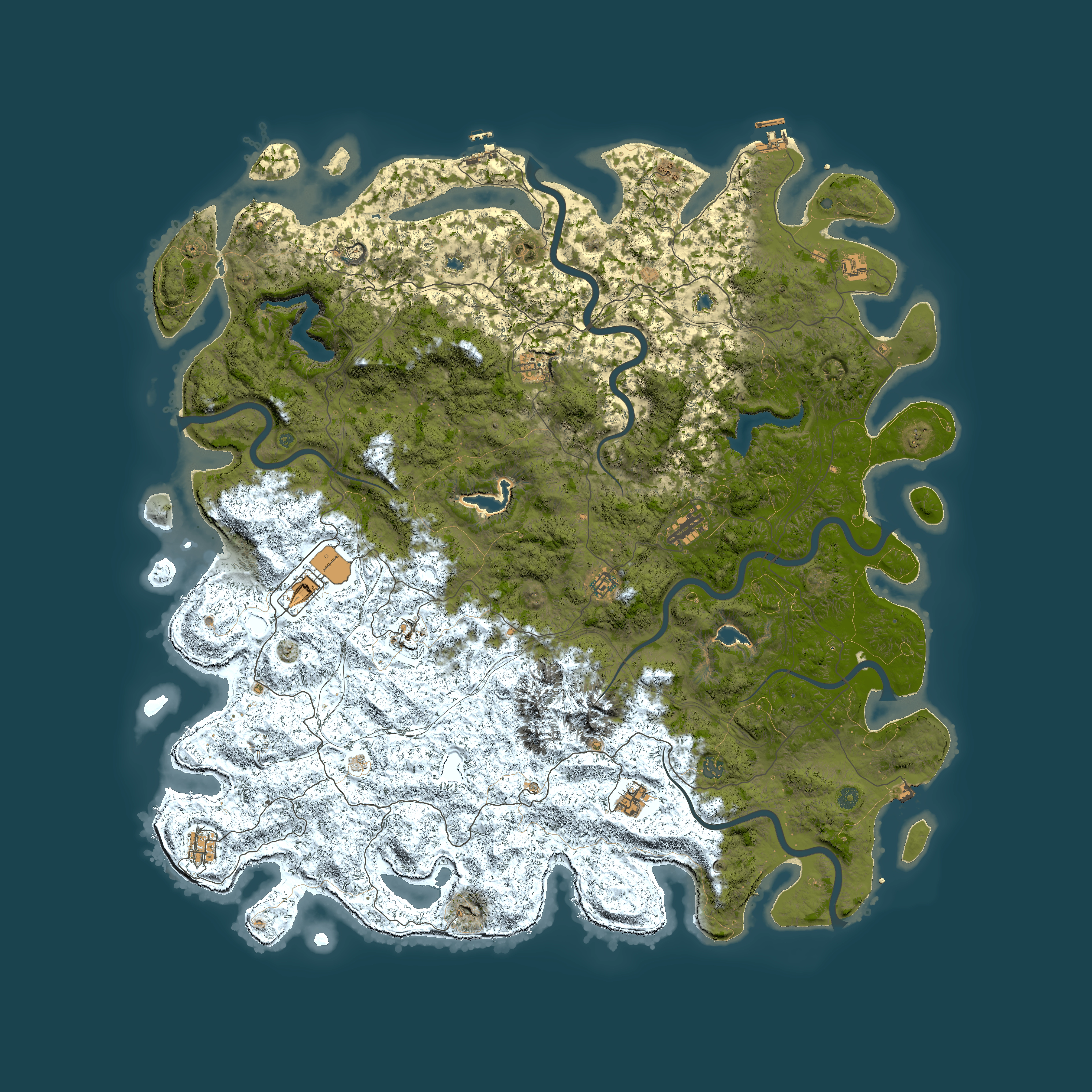 Full top-down render of Rust map seed 1125100415, 6000x6000m