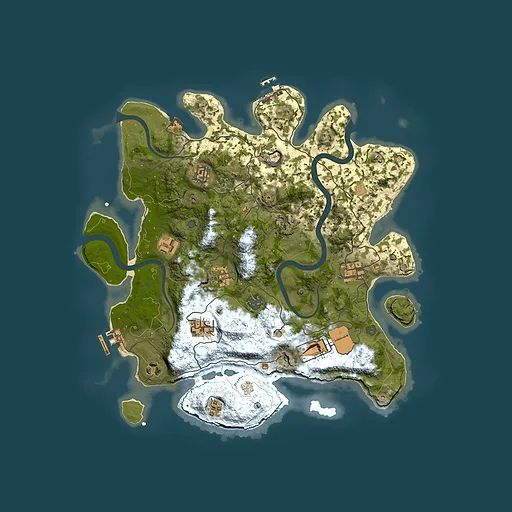 Rust map seed 90930952, 3700x3700m top-down preview