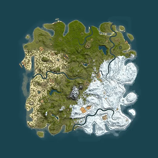 Rust map seed 1049836754, 5400x5400m top-down preview