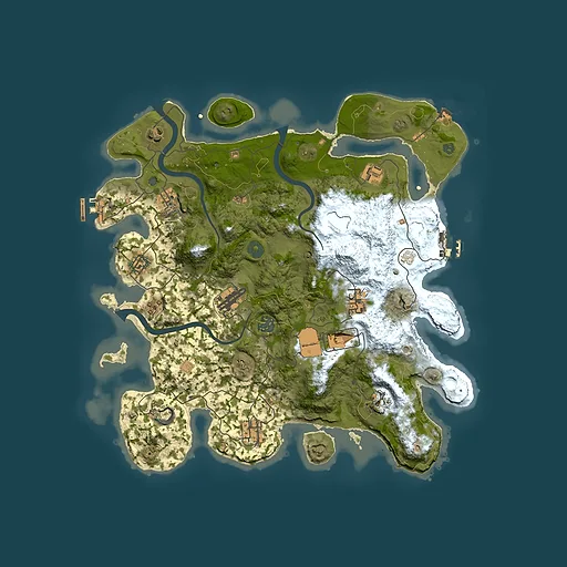 Rust map seed 658482215, 3850x3850m top-down preview