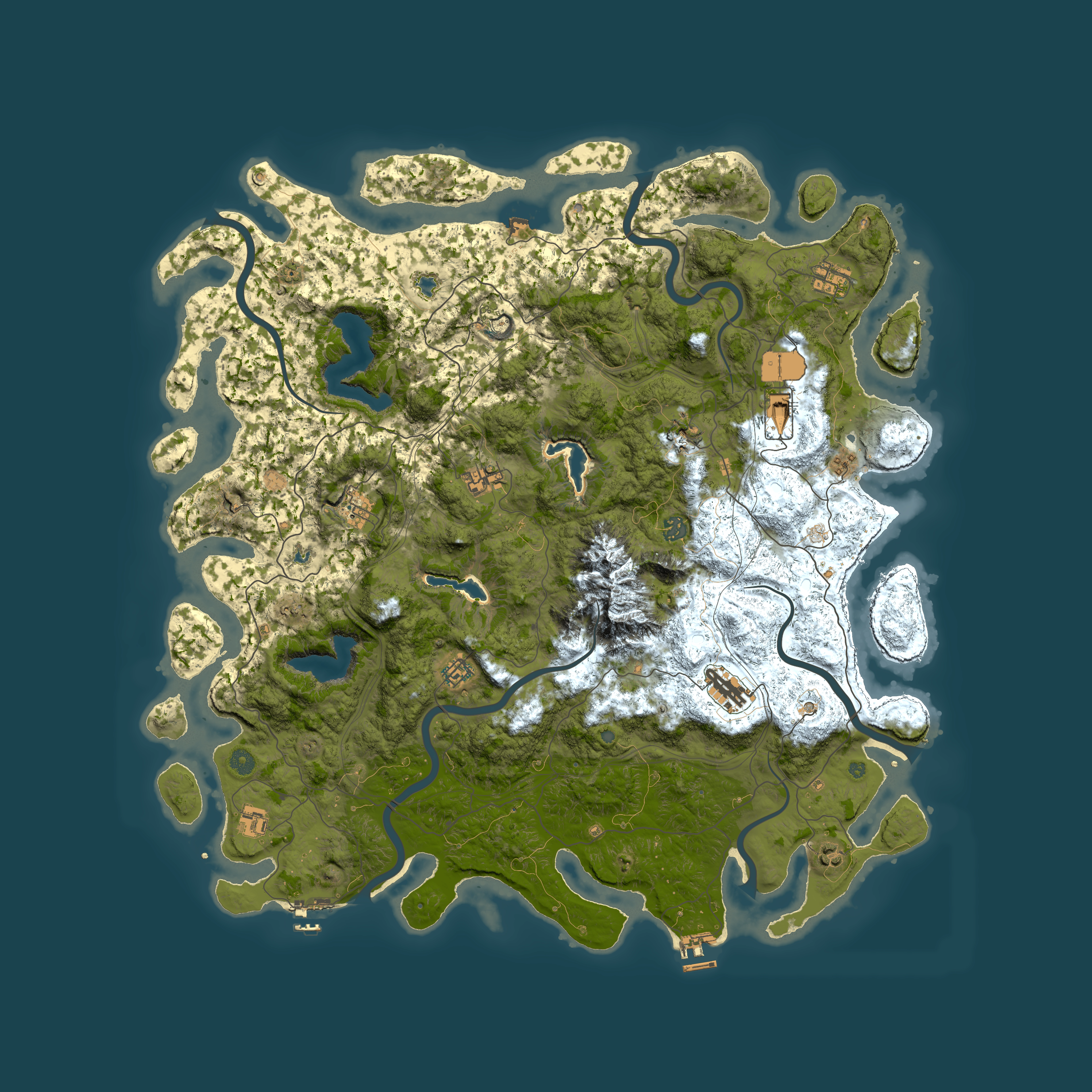 Full top-down render of Rust map seed 1852635121, 5250x5250m