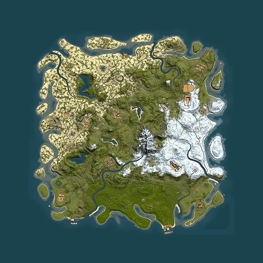 Rust map seed 1852635121, 5250x5250m top-down preview