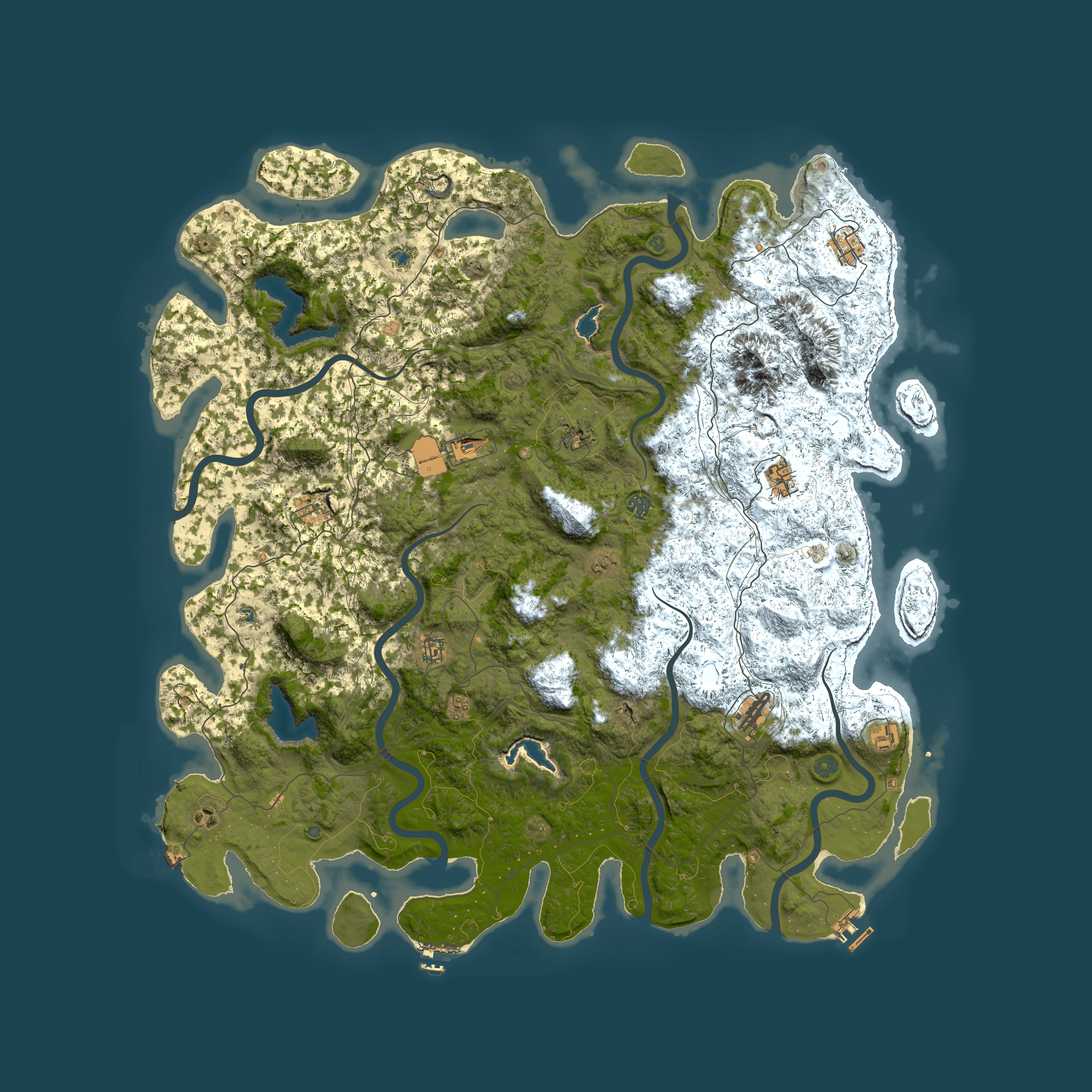 Full top-down render of Rust map seed 1041496897, 5700x5700m