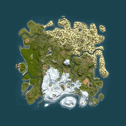 Rust map seed 360435485, 4450x4450m top-down preview