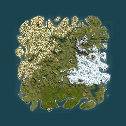 Rust map seed 966073495, 5900x5900m top-down preview