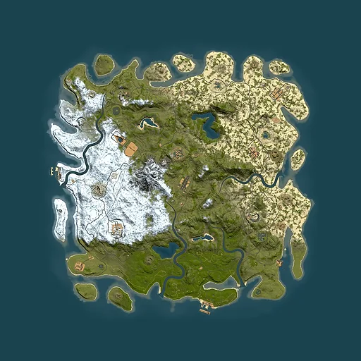 Rust map seed 2116163883, 5350x5350m top-down preview