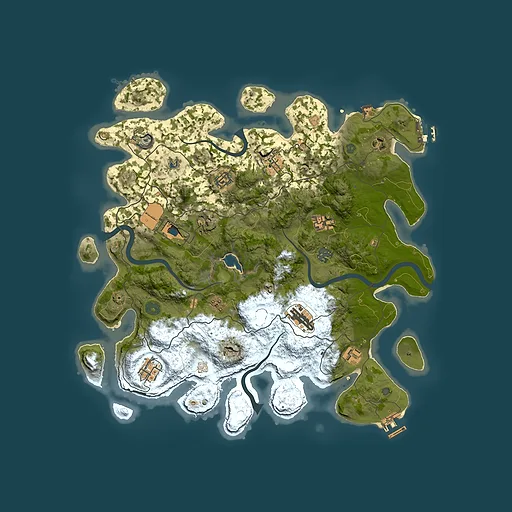 Rust map seed 1471931667, 4050x4050m top-down preview
