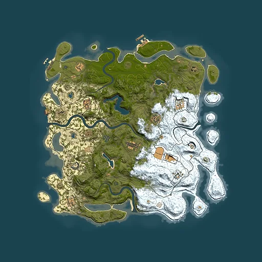 Rust map seed 1557442094, 4600x4600m top-down preview