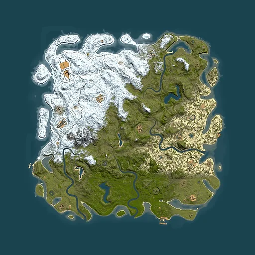 Rust map seed 646664837, 5850x5850m top-down preview