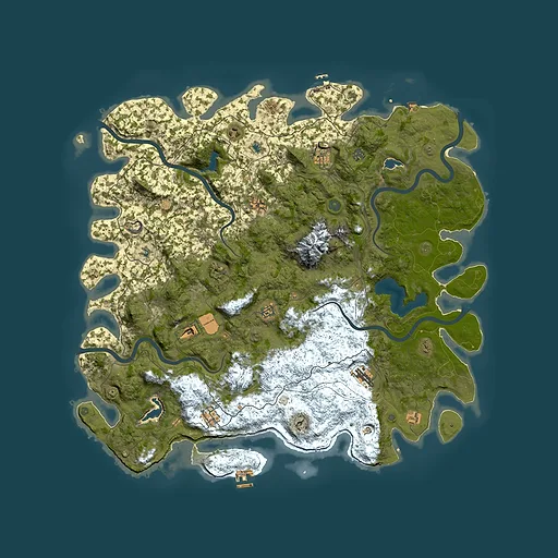 Rust map seed 1636152284, 5550x5550m top-down preview
