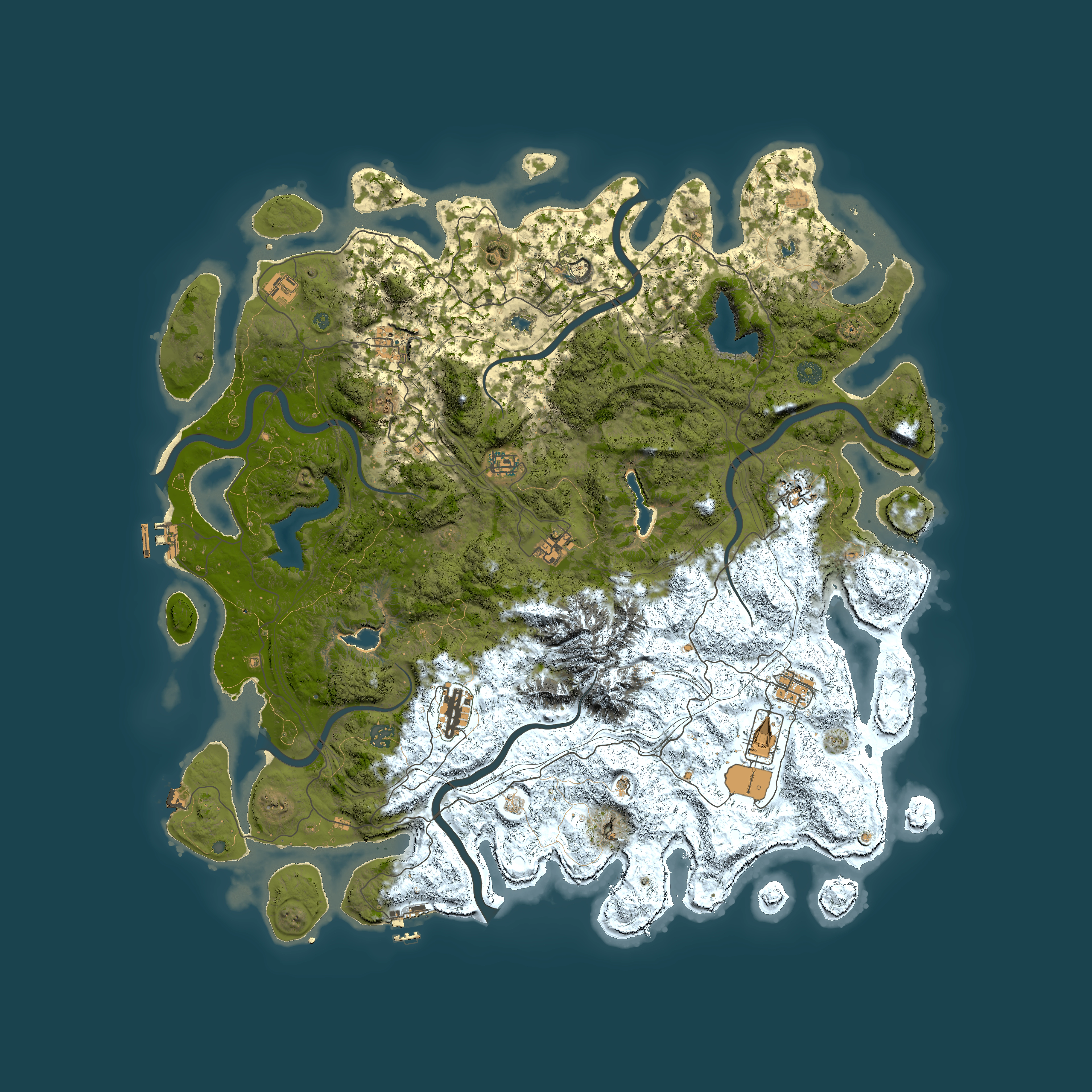 Full top-down render of Rust map seed 324355128, 5200x5200m