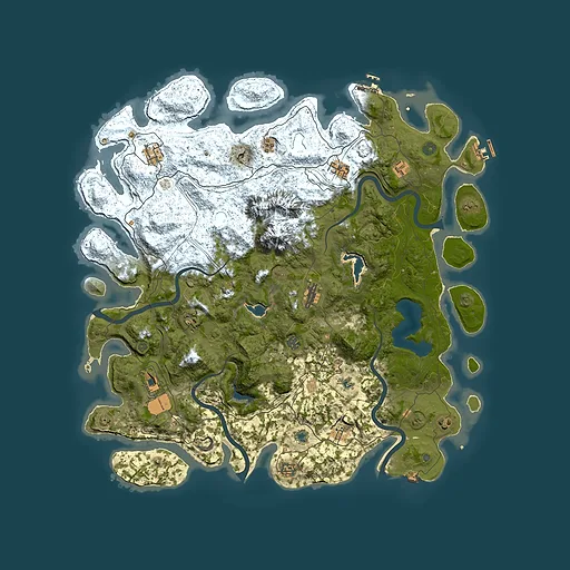 Rust map seed 533294381, 5050x5050m top-down preview
