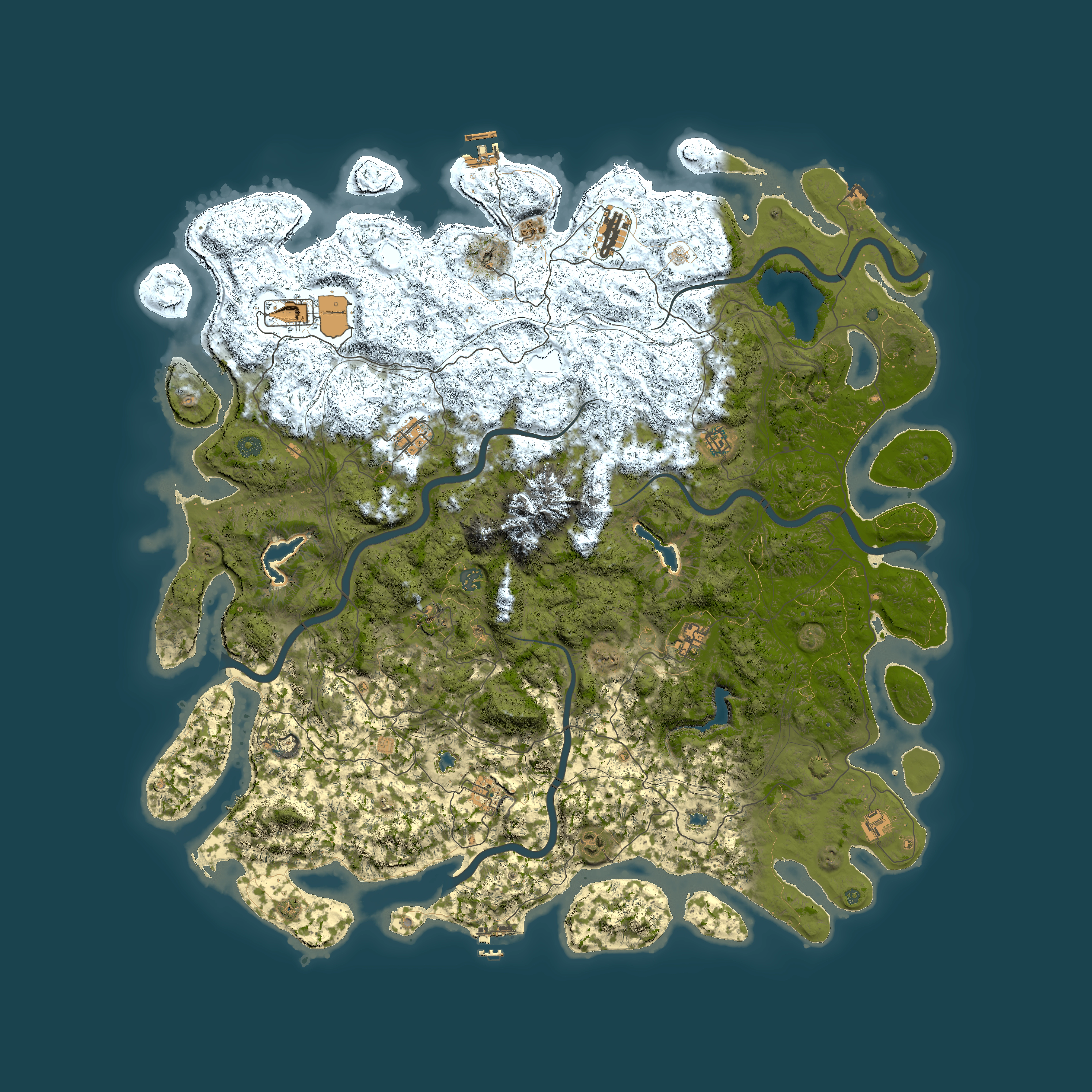 Full top-down render of Rust map seed 1967436579, 5600x5600m