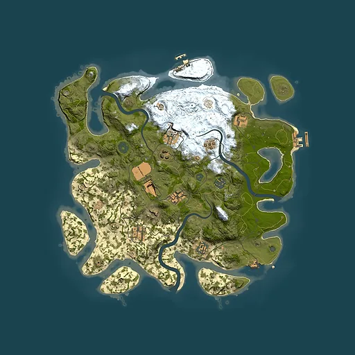 Rust map seed 1313089673, 3700x3700m top-down preview