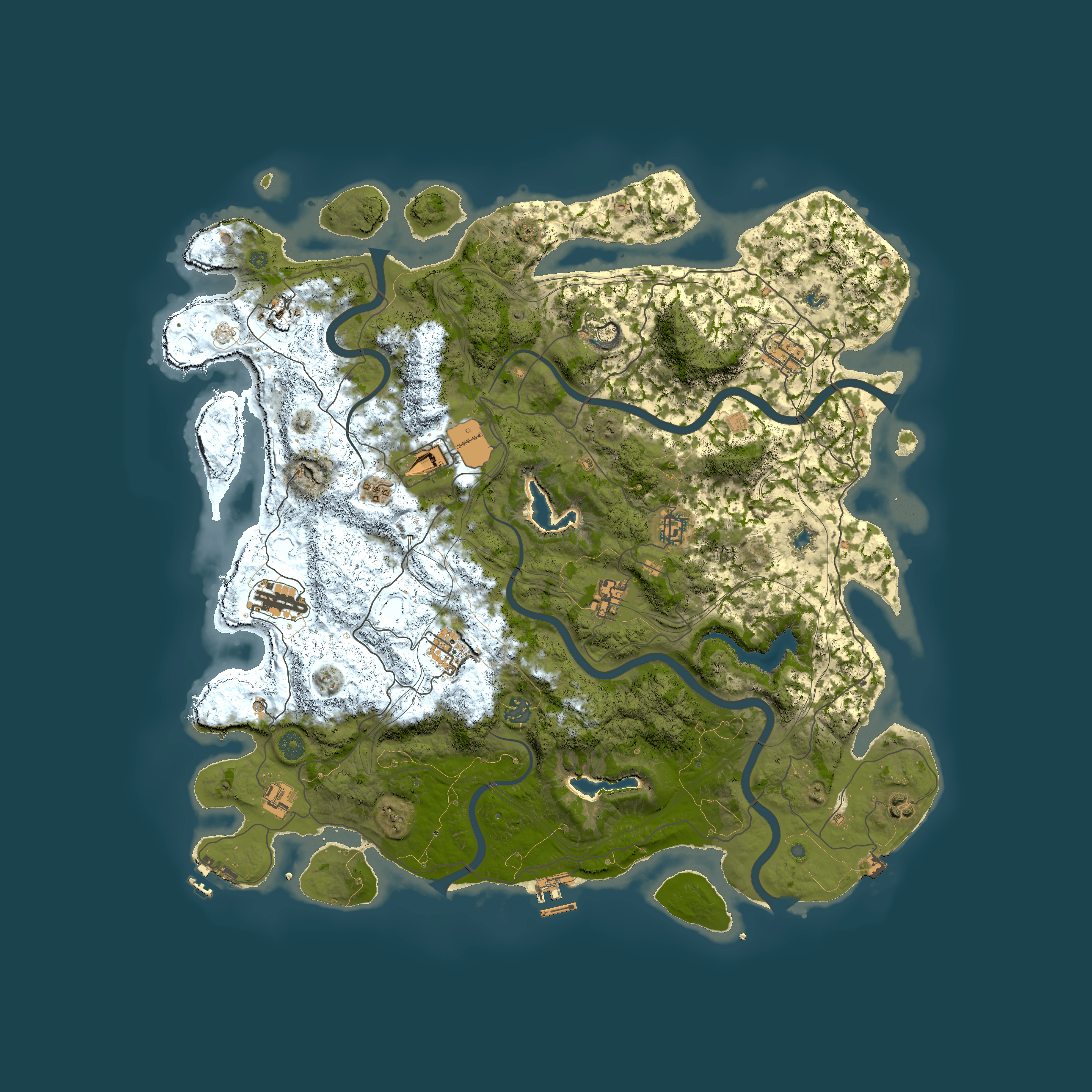 Full top-down render of Rust map seed 92470898, 4800x4800m