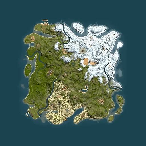 Rust map seed 283136175, 4300x4300m top-down preview