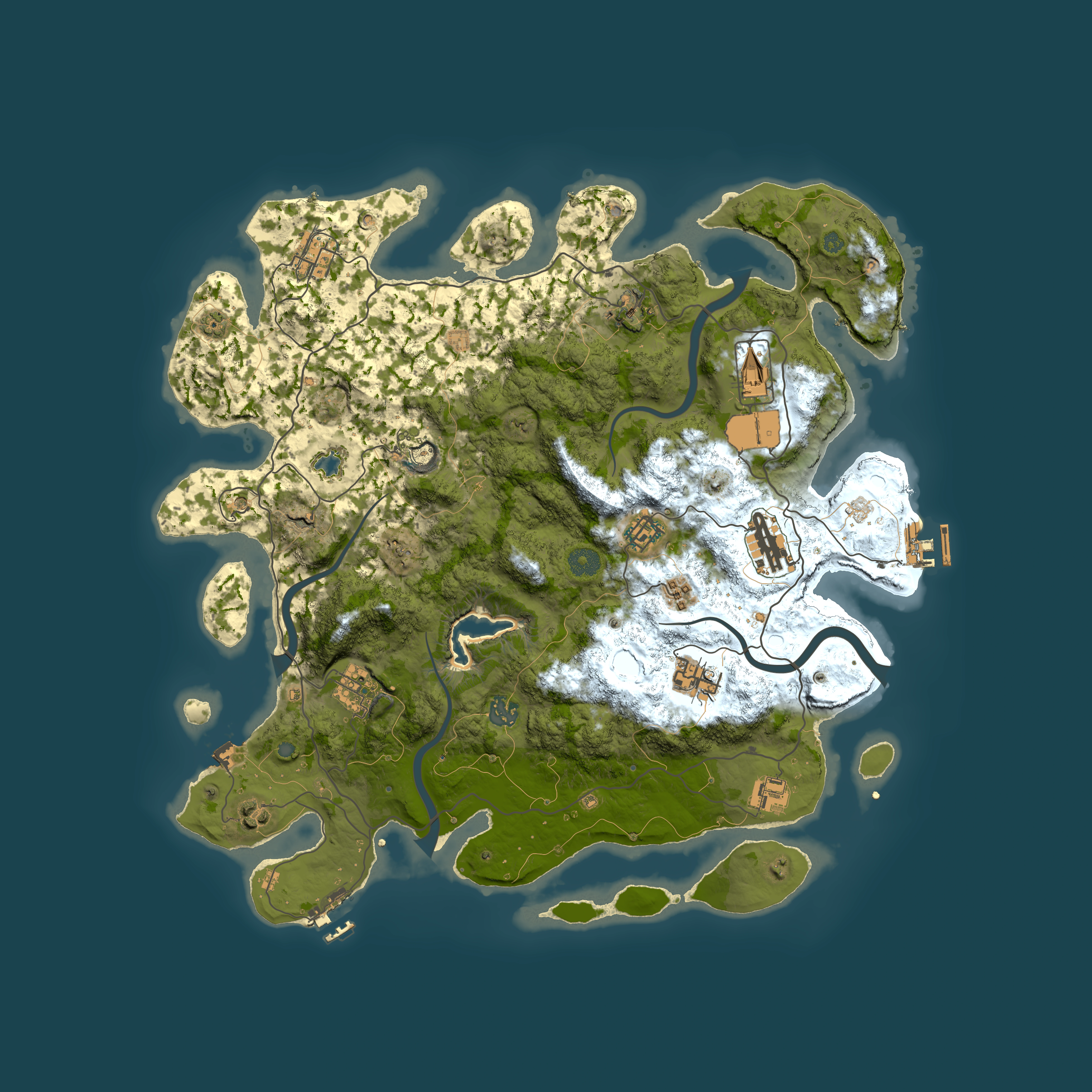 Full top-down render of Rust map seed 937363395, 4150x4150m