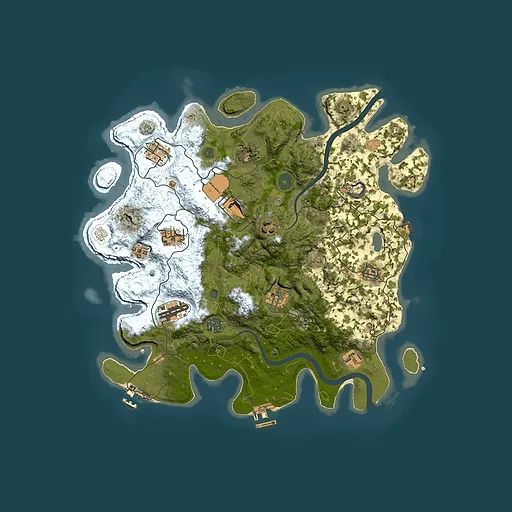 Rust map seed 68867307, 3800x3800m top-down preview
