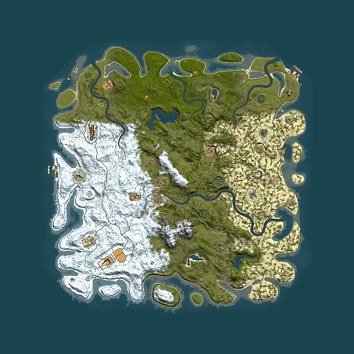 Rust map seed 750811765, 5350x5350m top-down preview
