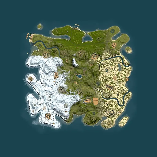 Rust map seed 148543570, 4250x4250m top-down preview