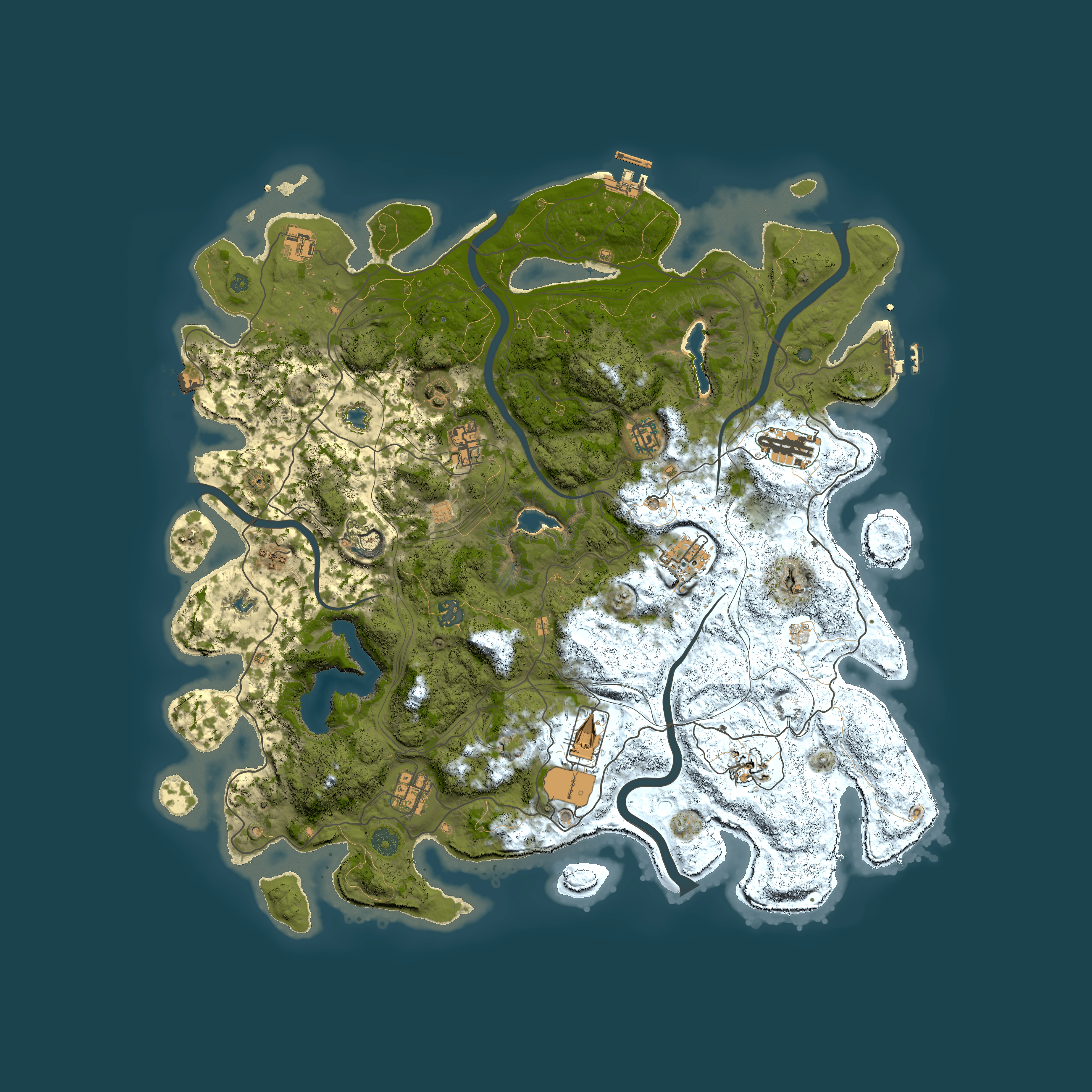 Full top-down render of Rust map seed 1559687508, 4600x4600m