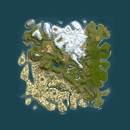 Rust map seed 1561829747, 4500x4500m top-down preview