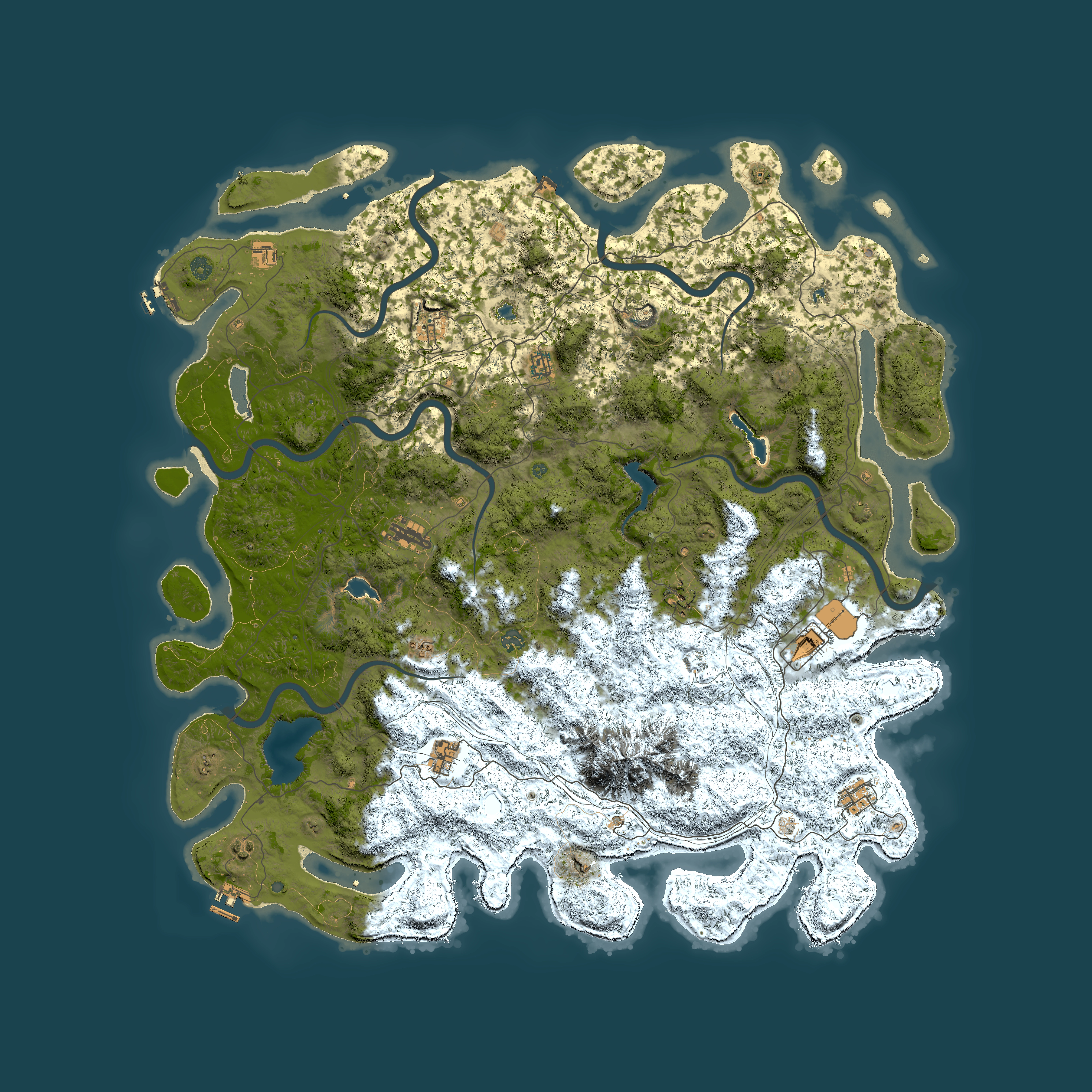 Full top-down render of Rust map seed 1263505994, 5800x5800m