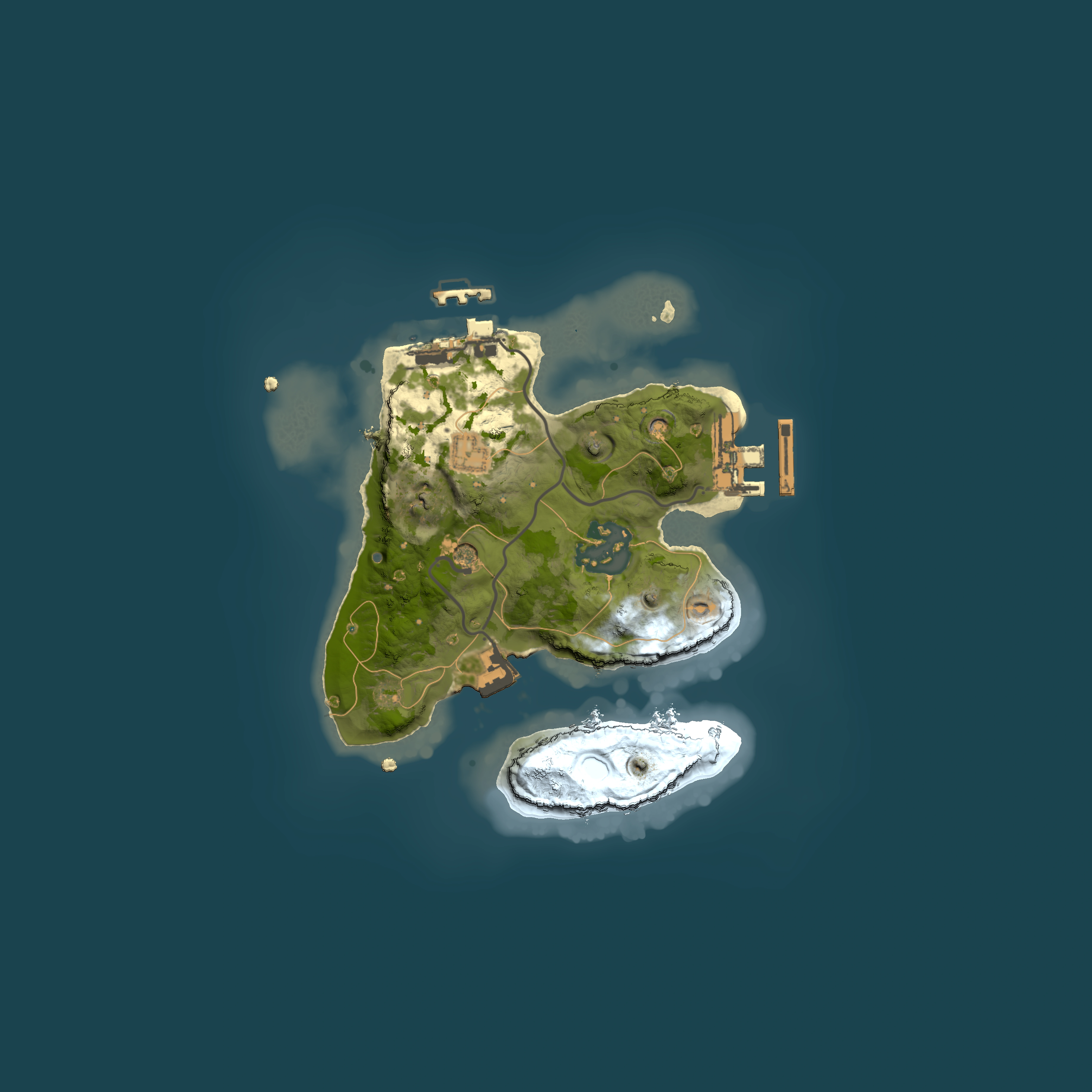 Full top-down render of Rust map seed 1835586411, 2000x2000m