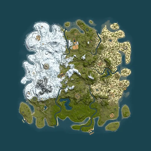 Rust map seed 1191279304, 5300x5300m top-down preview