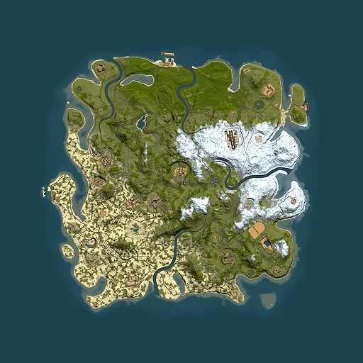 Rust map seed 983465549, 4400x4400m top-down preview
