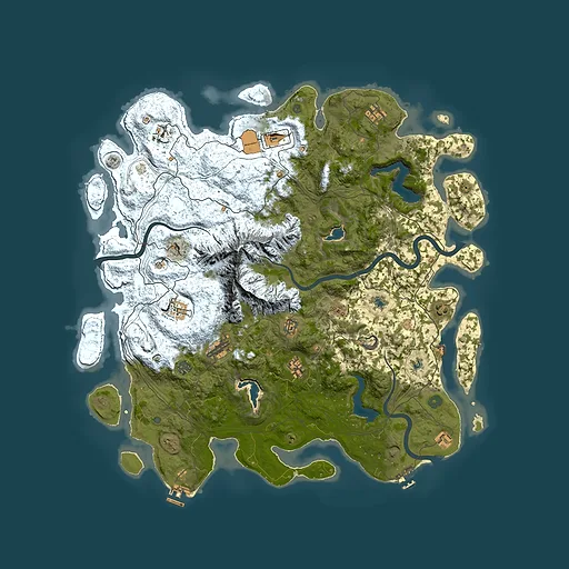 Rust map seed 186952415, 5000x5000m top-down preview