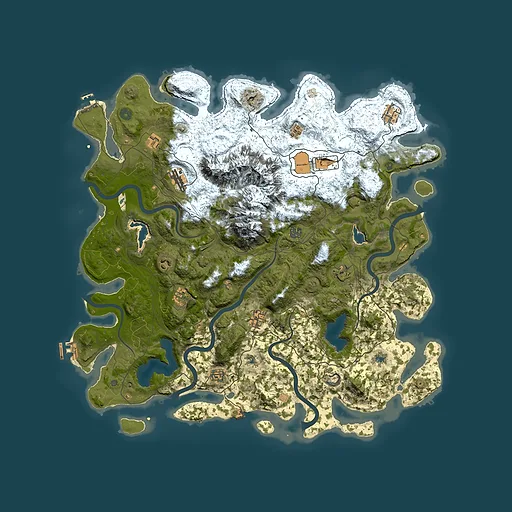 Rust map seed 1316705403, 5000x5000m top-down preview