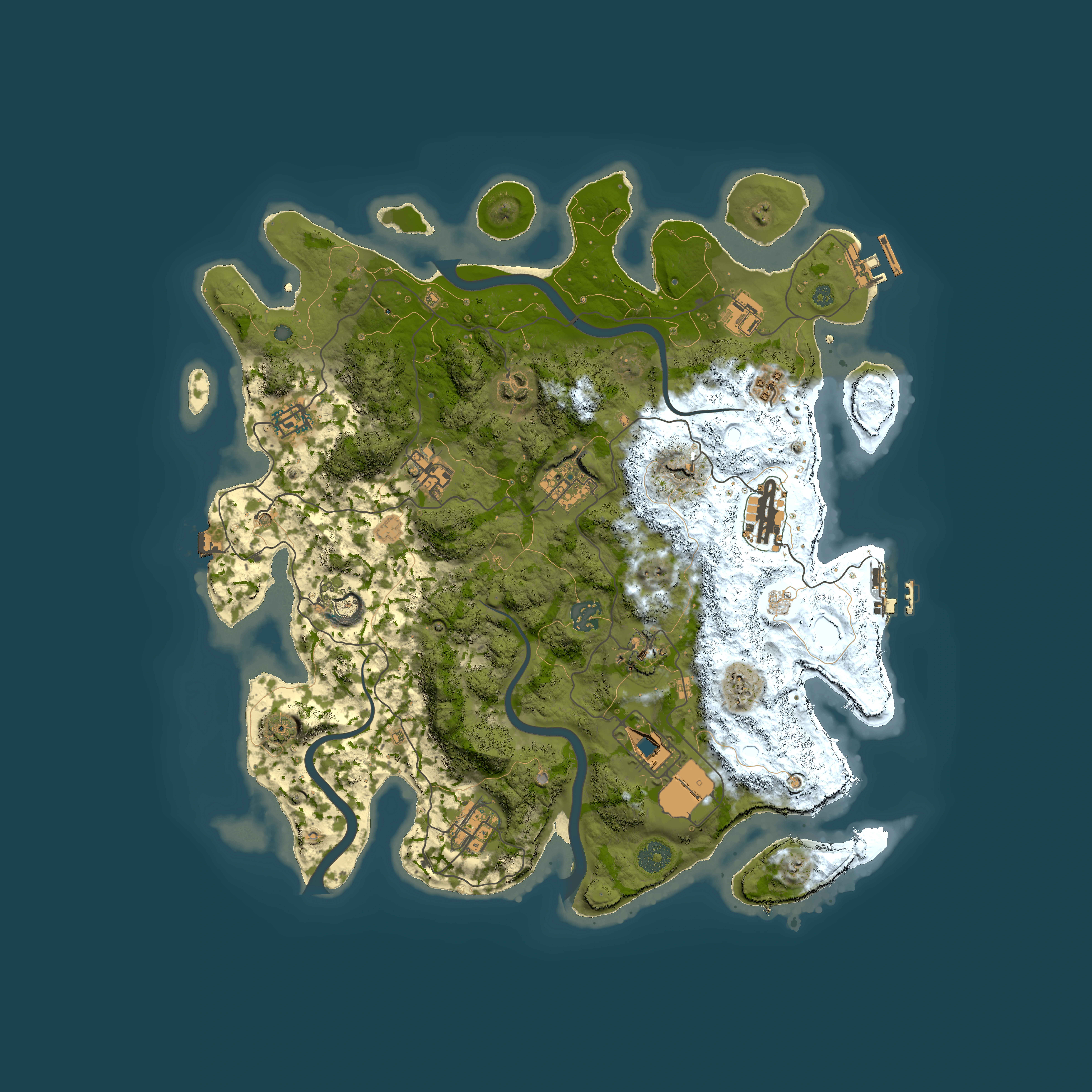 Full top-down render of Rust map seed 545217914, 3950x3950m