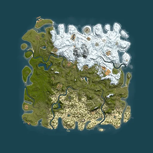 Rust map seed 1306351981, 5550x5550m top-down preview