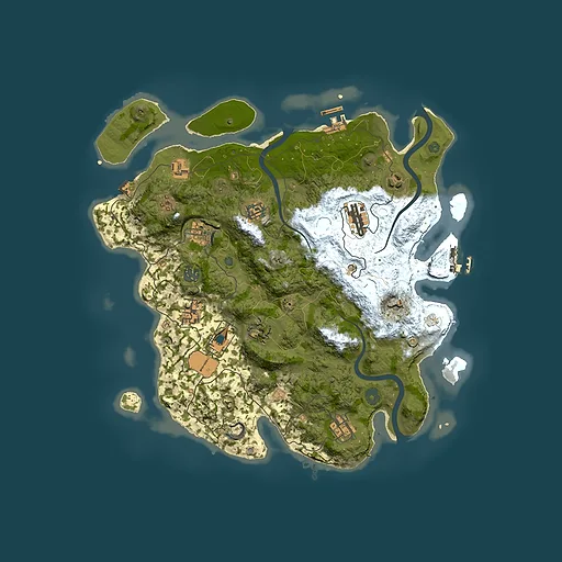 Rust map seed 614932587, 3900x3900m top-down preview